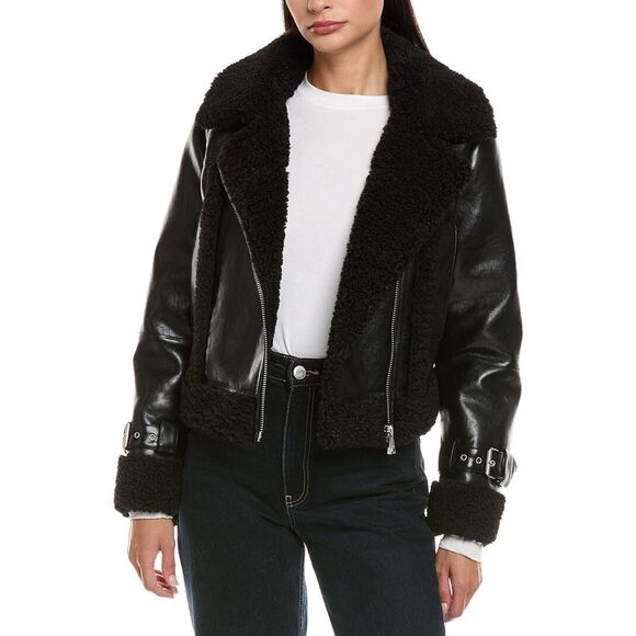 Apparis Womens  Jay Bonded Coat, Black - Picture 1 of 3